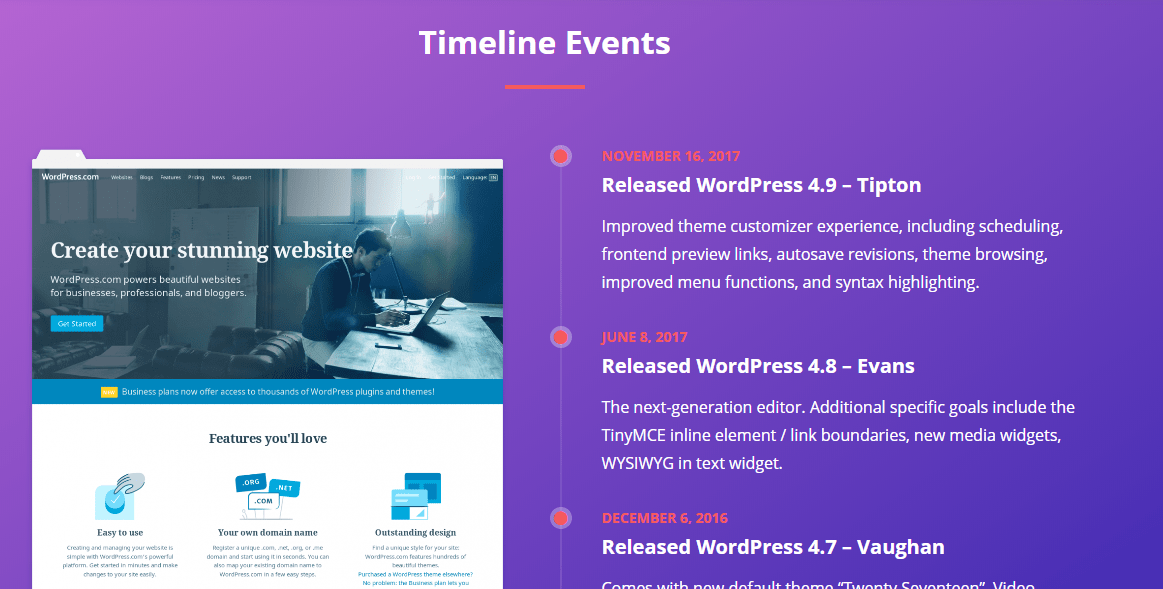 greatwall events widget