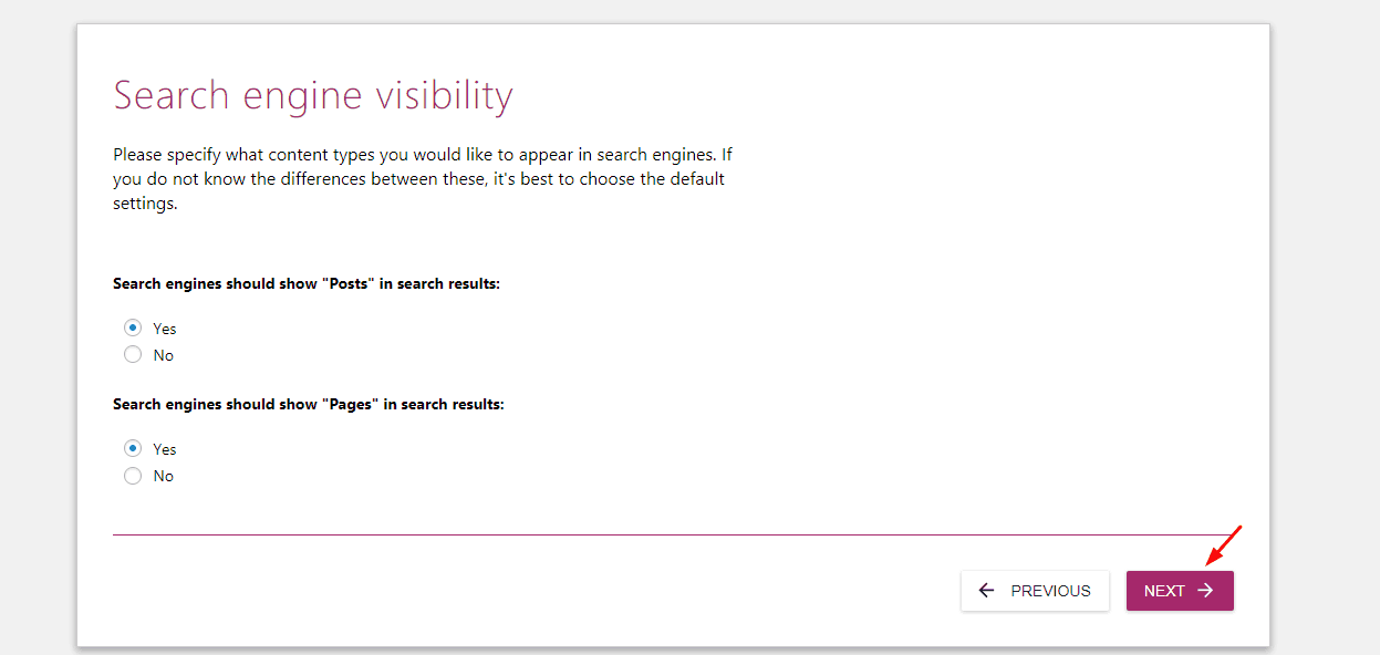 yoast search engine visibility